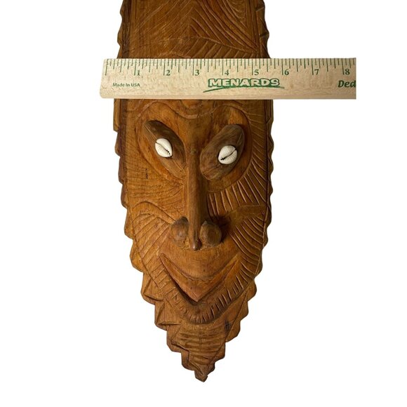 Vintage Large Hand Carved Tribal Mask – Papua New Guinea – 22" Wall Hanging – Sh - Picture 7 of 15